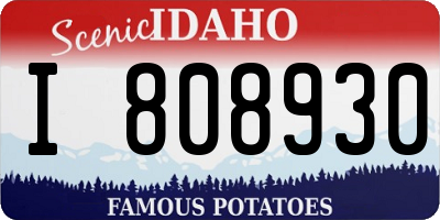 ID license plate I808930