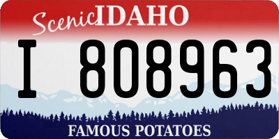 ID license plate I808963
