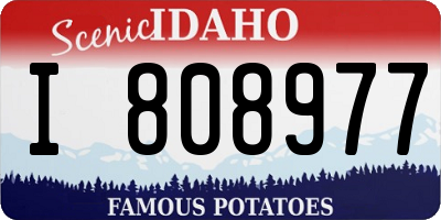 ID license plate I808977