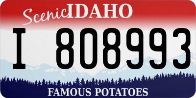 ID license plate I808993
