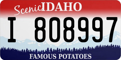 ID license plate I808997