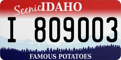 ID license plate I809003