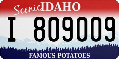 ID license plate I809009