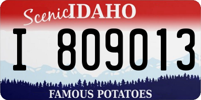 ID license plate I809013