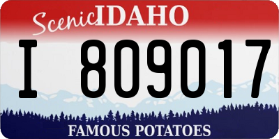 ID license plate I809017