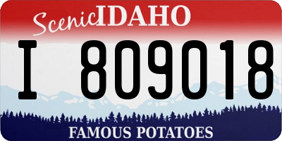 ID license plate I809018