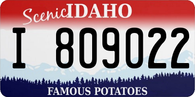 ID license plate I809022
