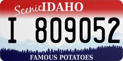 ID license plate I809052