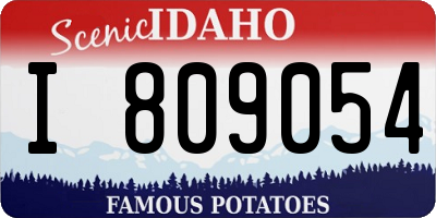 ID license plate I809054