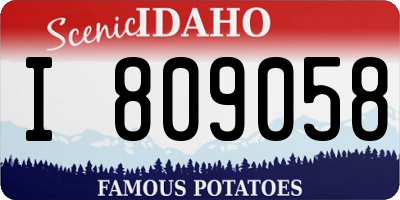 ID license plate I809058