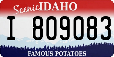 ID license plate I809083