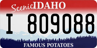 ID license plate I809088