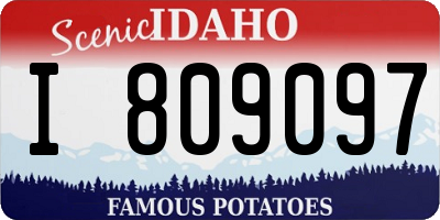 ID license plate I809097