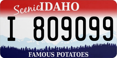 ID license plate I809099
