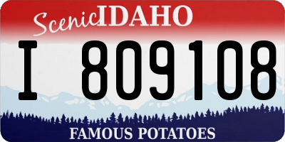 ID license plate I809108