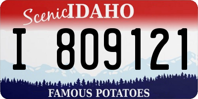 ID license plate I809121