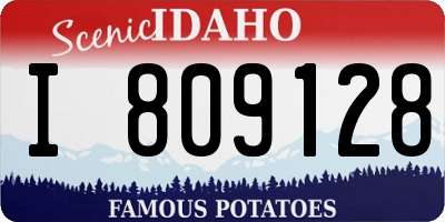 ID license plate I809128