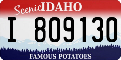 ID license plate I809130