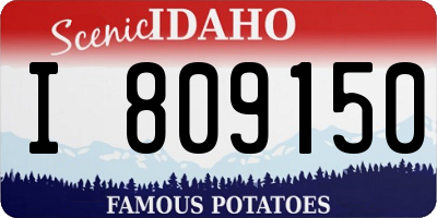 ID license plate I809150