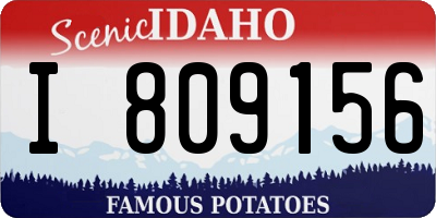 ID license plate I809156