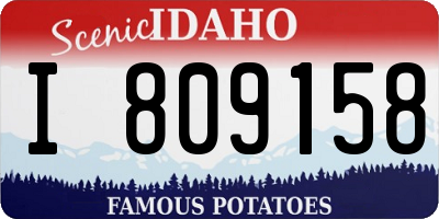 ID license plate I809158