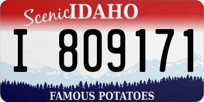ID license plate I809171