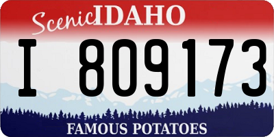 ID license plate I809173