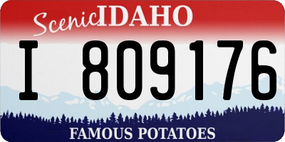 ID license plate I809176