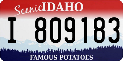 ID license plate I809183