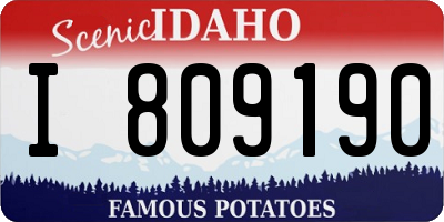 ID license plate I809190