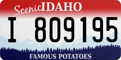 ID license plate I809195