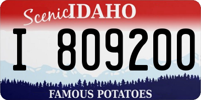 ID license plate I809200