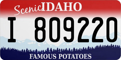 ID license plate I809220