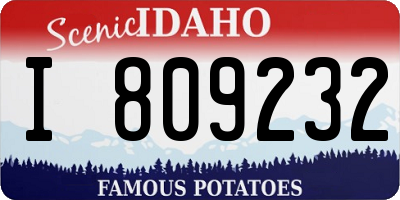 ID license plate I809232