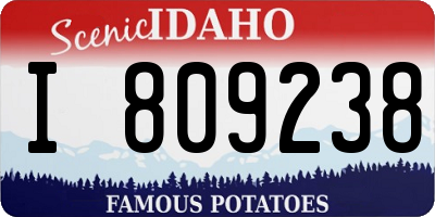 ID license plate I809238