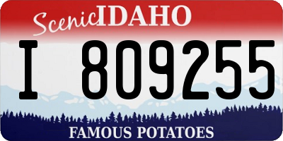 ID license plate I809255