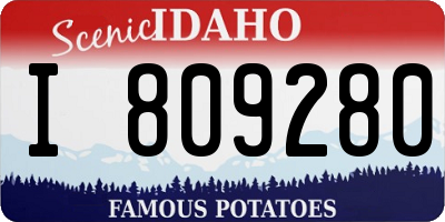 ID license plate I809280