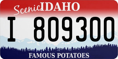ID license plate I809300