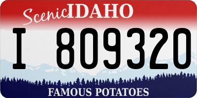 ID license plate I809320