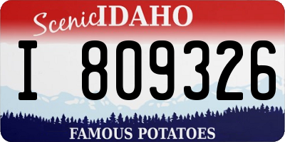 ID license plate I809326