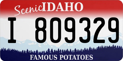 ID license plate I809329