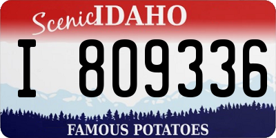 ID license plate I809336
