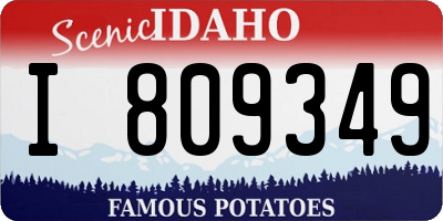 ID license plate I809349