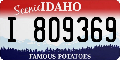 ID license plate I809369