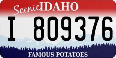 ID license plate I809376