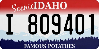 ID license plate I809401