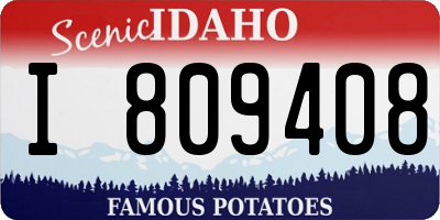 ID license plate I809408
