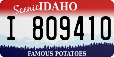ID license plate I809410