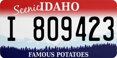 ID license plate I809423