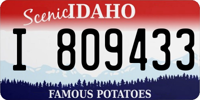 ID license plate I809433